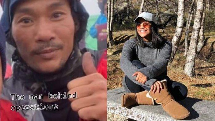 Agam Rinjani (kiri) menjadi viral usai menjadi salah satu tim evakuasi jenazah Juliana Marins yang jatuh ke jurang 600 meter di Gunung Rinjani, Kamis (26/6/2025).