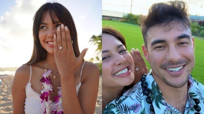 Aurelie Moeremans pamer cincin di jari manis usai dilamar sang kekasih, Tyler Bigenho di Hawaii.
