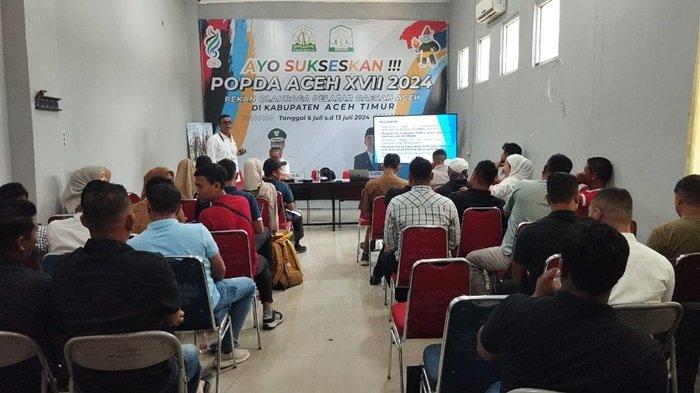 Bimtek panitia PON XXI Aceh-Sumut 2024 cabang sepak takraw, di ISC, Aceh Timur, Kamis (5/9/2024)