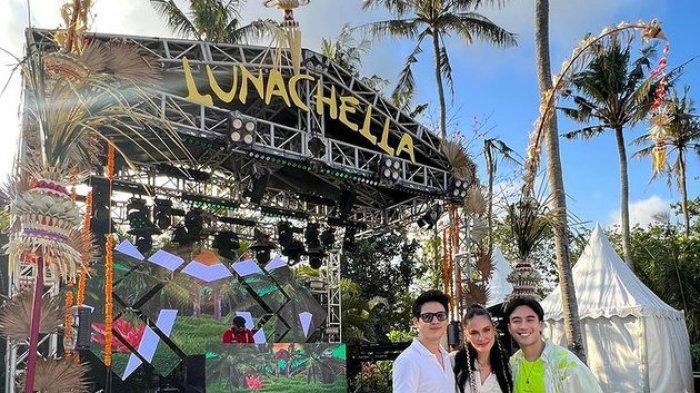 Dirayakan bersama Maxime Bouttier dan terinspirasi dari Festival Coachella, pesta ulang tahun Luna Maya kali ini bertajuk Lunachella.