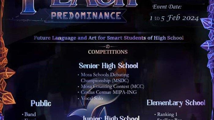 OSIS SMAN Modal Bangsa kembali gelar event akbar tahunan Flash (Future Language and Art for Smart Student of High School), 1 sampai dengan 5 Februari 2024 di kampus SMAN Modal Bangsa.