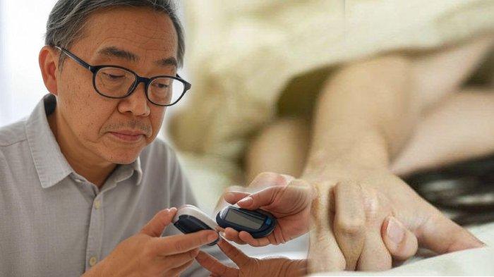 GEJALA DIABETES - Foto ilustrasi gejala diabetes yang dirasakan oleh penderitanya saat sedang berhubungan badan. Simak apa saja gejala yang dialami oleh pria dan wanita. (KOLASE SERAMBINEWS.COM/GENERATED BY AI)
