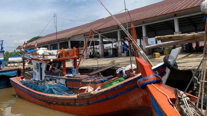 KMP Puga Laot yang tenggelam di perairan Selat Malaka, foto diambil saat kapal belum berlayar di PPN Idi Aceh Timur, Senin (16/7/2025).