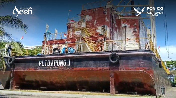 Kapal Pembangkit Listrik Tenaga Diesel (PLTD) Apung, monumen bersejarah yang berada di Punge Blang Cut, Kecamatan Jaya Baru, Banda Aceh, Kamis (24/10/2024).
