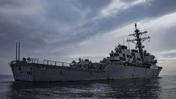 Kapal Perang Amerika Serikat. AS dilaporkan menenggelamkan Kapal Yaman sebagai sinyal pecahnya perang Laut Merah.