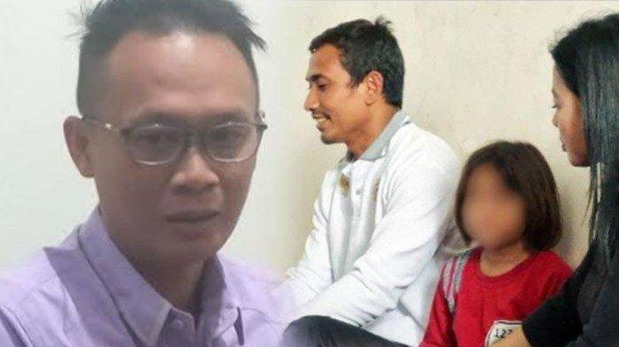 Ketua Komnas Perlindungan Anak Jatim, Febri Kurniawan Pikulun saat mengungkap pengakuan siswa SD di Gresik yang buta diduga dicolok tusuk pentol.