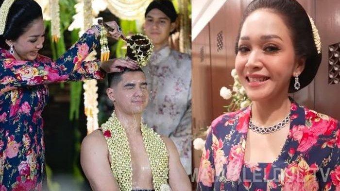 Maia Estianty pakai set perhiasan blue sapphire di acara siraman Al Ghazali.