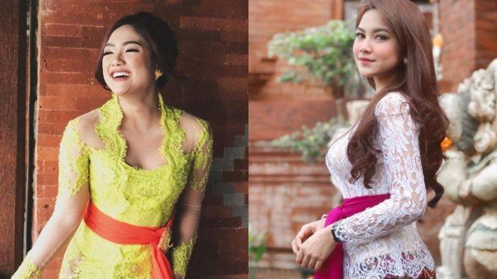 Meski Marion tidak berasal dari Bali, gayanya gak kalah kece dengan Mahalini si gadis Bali. Sama-sama kenakan kebaya brokat.