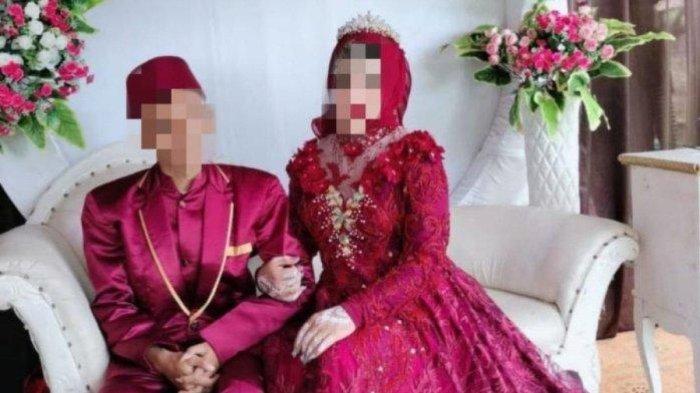 Momen AK (26) menikahi Adinda Kanza alias ESH (26), pria yang pura-pura jadi wanita