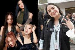 Nonton langsung konser BLACKPINK di Korea Selatan, Nagita Slavina duduk di barisan depan hingga bengong lihat paras Jennie Cs.