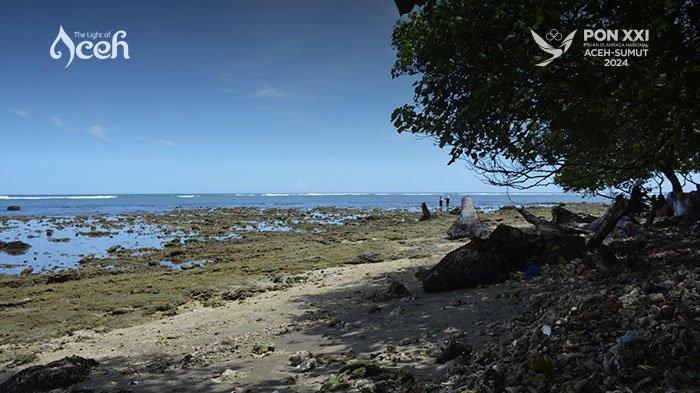 Pemandangan di Pantai Lhok Bubon, Kecamatan Samatiga,Kabupaten Aceh Barat, Minggu (23/9/2024).