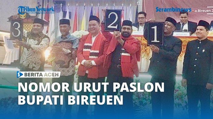 KIP Bireuen dalam rapat pleno terbuka, Senin (23/9/2024) menetapkan nomor urut pasangan calon Bupati dan Wakil Bupati Bireuen dalam pertemuan di aula Wisma Bireuen Jaya.
