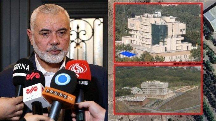 Penampakan lokasi Kepala Biro Politik Hamas, Ismail Haniyeh, dibunuh pada Rabu (31/7/2024), di dekat Kompleks Saadabad, Teheran utara, Iran.