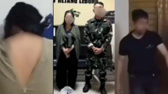 DIGEREBEK - Tangkapan layar dari video viral penggerebekan di salah satu penginapan di Rejang Lebong. Seorang oknum polisi dan pegawai bank digerebek oleh suami sah di sebuah vila kawasan Curup, diduga sedang berselingkuh. Keduanya langsung diamankan dan diproses secara etik.