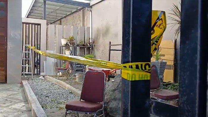 Tangkapan layar kondisi garasi rumah Bustami Hamzah yang terkena ledakan granat, Senin (2/9/2024) pagi.