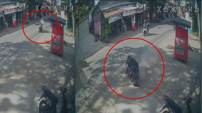 KECELAKAAN - Sebuah kecelakaan tunggal yang disebabkan oleh kabel menjuntai kembali terjadi di Jalan Laksamana Malahayati, Gampong Cadek, Kecamatan Baitussalam, Aceh Besar, pada Jumat (30/5/2025) sekitar pukul 16.34 WIB.