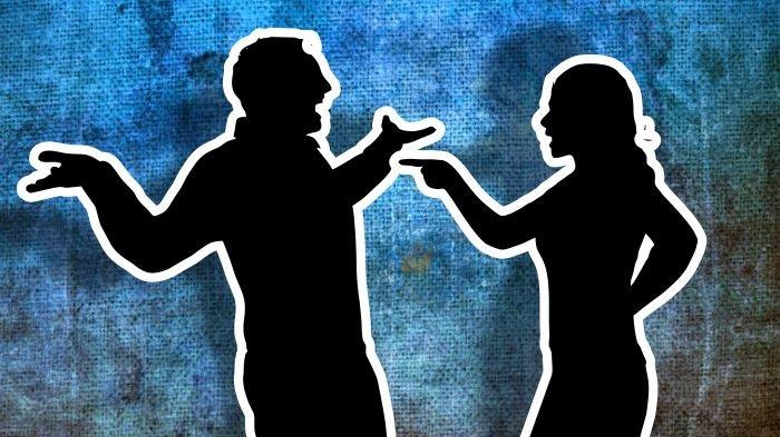 Ilustrasi cekcok mulut pria dan wanita