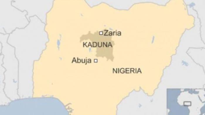 Peta kota Zaria, Nigeria.