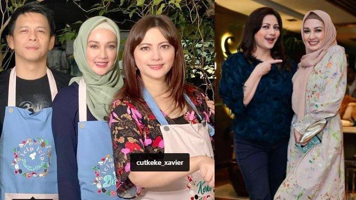 Potret keakraban Cut Keke dan Dina Lorenza yang kini bersahabat dekat.