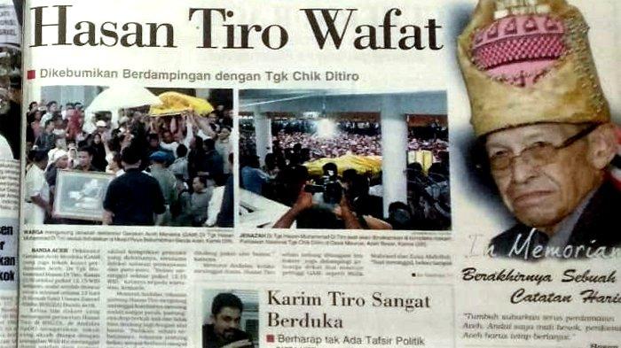 Hasan Tiro Wafat pada 3 Juni 2010, memberikan duka mendalam bagi anak semata wayang Karim Tiro