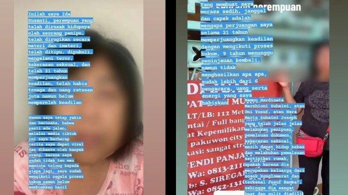 wanita bernama Ida Susanti ungkap kisah pilu nikahi suami ternyata perempuan (Tiktok/yolayola8040)