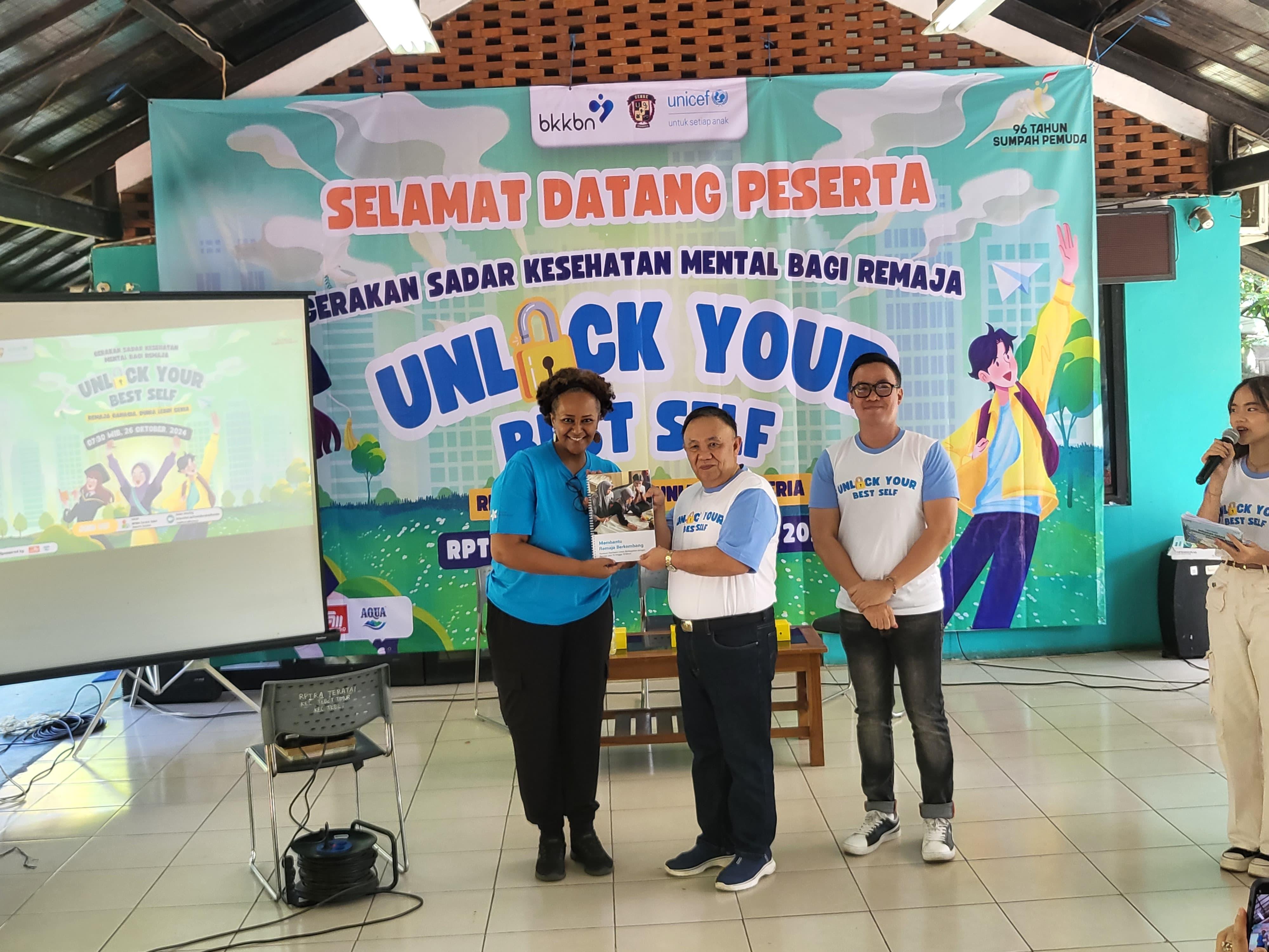 Kementerian Kependudukan dan Pembangunan Keluarga/BKKBN menggandeng UNICEF dalam Gerakan Kesehatan Mental Bagi Remaja “Unlock Your Best Self -Remaja Bahagia, Dunia Lebih Ceria”, Sabtu (26/10/2024)