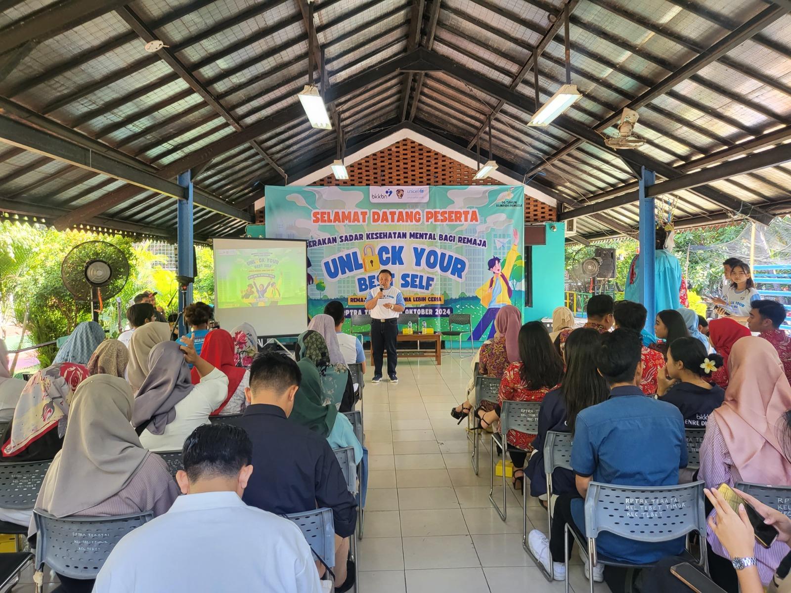 Kementerian Kependudukan dan Pembangunan Keluarga/BKKBN menggandeng UNICEF dalam Gerakan Kesehatan Mental Bagi Remaja “Unlock Your Best Self -Remaja Bahagia, Dunia Lebih Ceria”, Sabtu (26/10/2024)