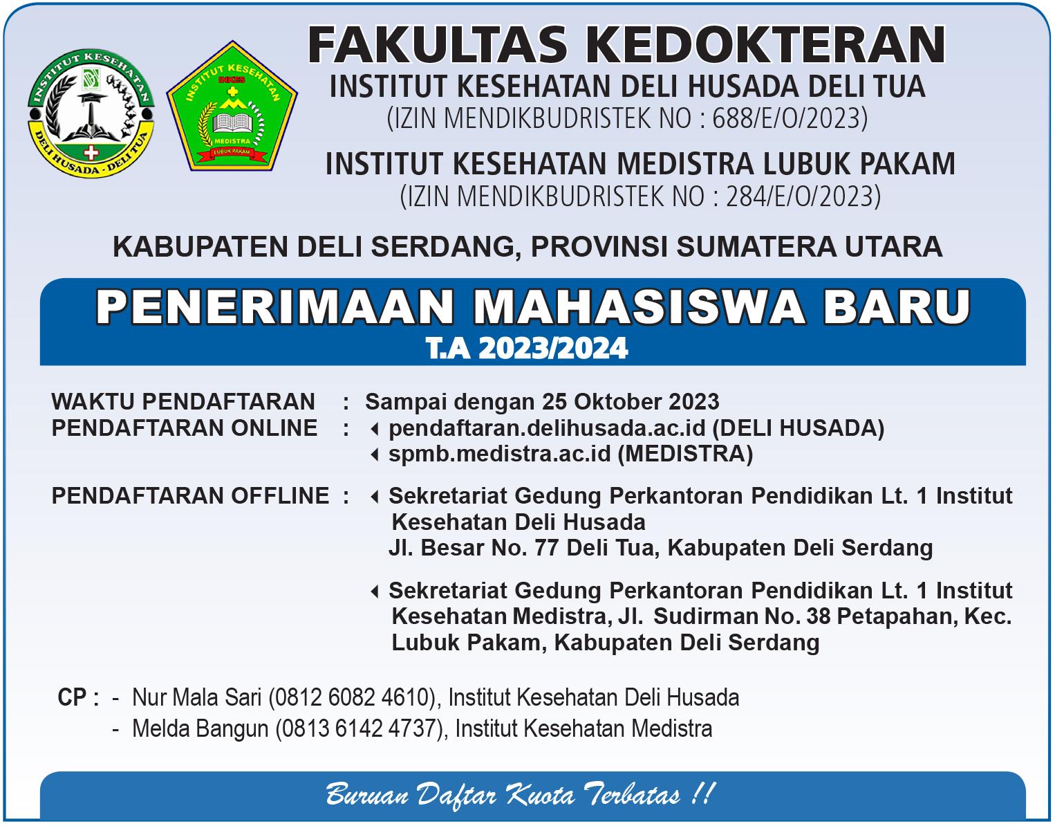Pengumuman Penerimaan Mahasiswa baru