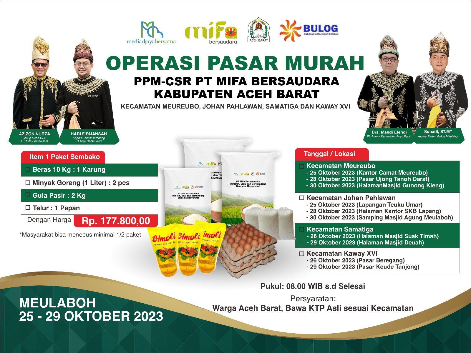 Operasi Pasar Murah PT Mifa Bersaudara