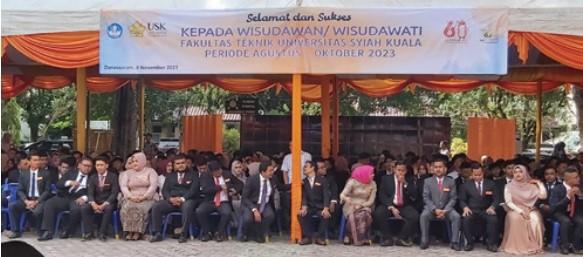 UNIVERSITAS Syiah Kuala (USK) Kamis, 9 November 2023, kembali meluluskan wisudawan/wisudawati
