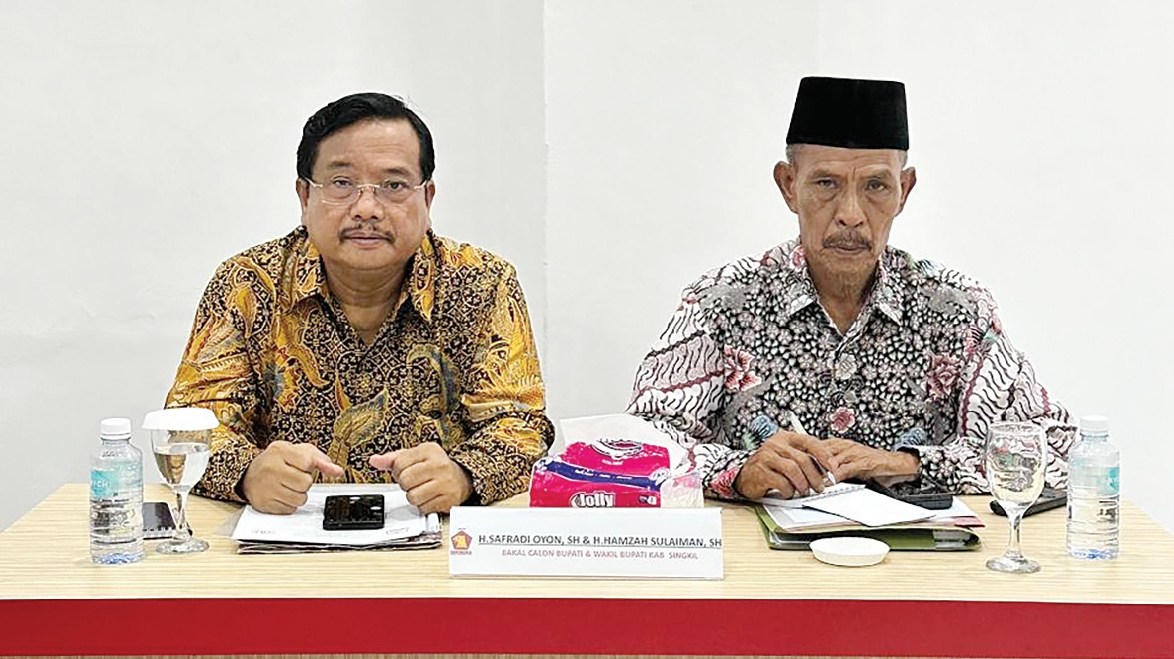 H Safriadi Oyon dan H Hamzah Sulaiman