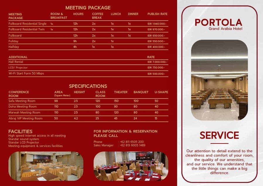 Meeting Package Portola Grand Arabia Hotel