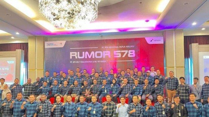 AMBON: PT Pertamina Patra Niaga menggelar pertemuan koordinasi bersama Refinery Unit (RU) V, VII, dan MOR VIII (Rumor 578) di Ambon, Selasa (29/8/2023).
