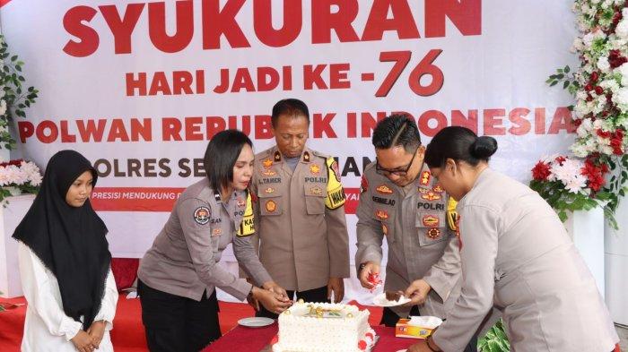 Syukuran Hari Ulang Tahun (HUT) Polwan di Polres Seram Bagian Barat (SBB).