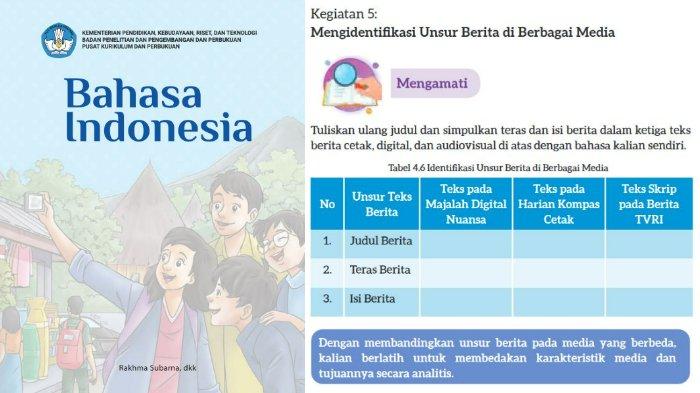 Dalam buku Bahasa Indonesia Kelas 7 Kurikulum Merdeka halaman 119 tersebut terdapat Kegiatan 5: Mengidentifikasi Unsur Berita di Berbagai Media.