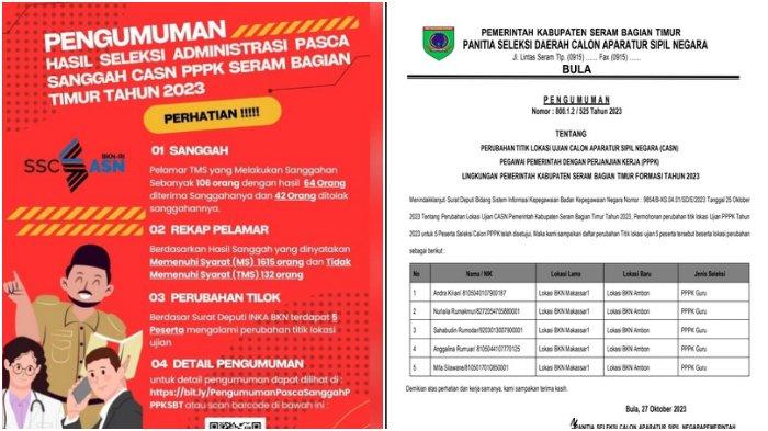 Daftar Nama Peserta Lulus Masa Sanggah PPPK di Pemerintah Seram Bagian Timur