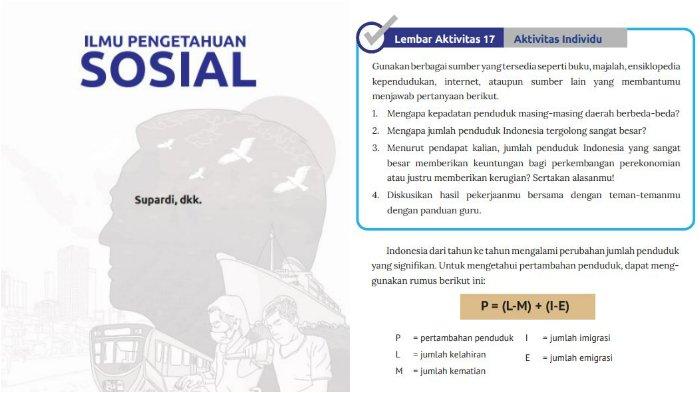 Dalam buku Ilmu Pengetahuan Sosial atau IPS Kelas 8 Kurikulum Merdeka halaman 281 terdapat Lembar Aktivitas 17 tentang dinamika kependudukan.