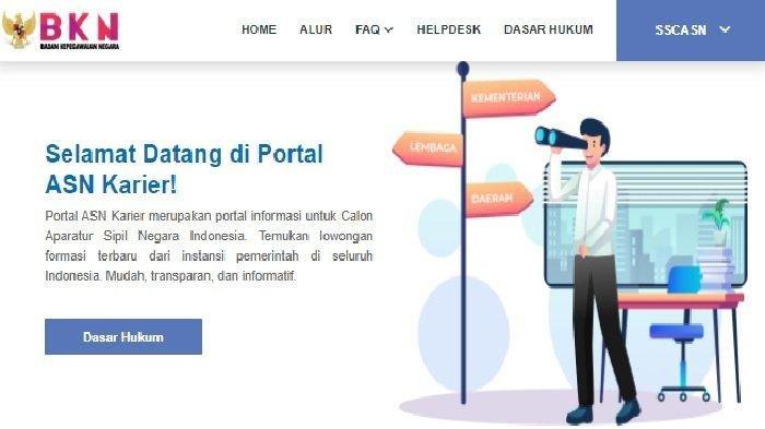 Laman sscasn.bkn.go.id, link untuk cek pengumuman hasil seleksi administrasi CPNS dan PPPK 2023.