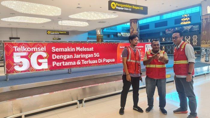 Telkomsel menggelar jaringan 5G untuk pelanggan dan masyarakat umum (komersil) pertama di Papua, yaitu di Timika