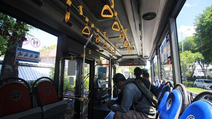 BEROPERASI – Armada bus Trans Metro Dewata yang beroperasi di wilayah Sarbagita.