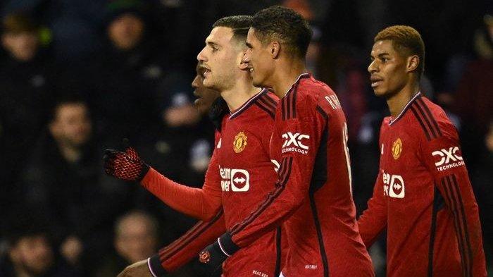 Aksi pemain Manchester United di Liga Premier Inggris musim 2023-2024
