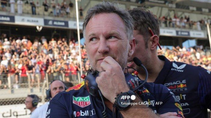 Team Principle Bull Racing Christian Horner melihat jelang Grand Prix Formula Satu Abu Dhabi di Sirkuit Yas Marina di kota Emirat pada 26 November 2023.