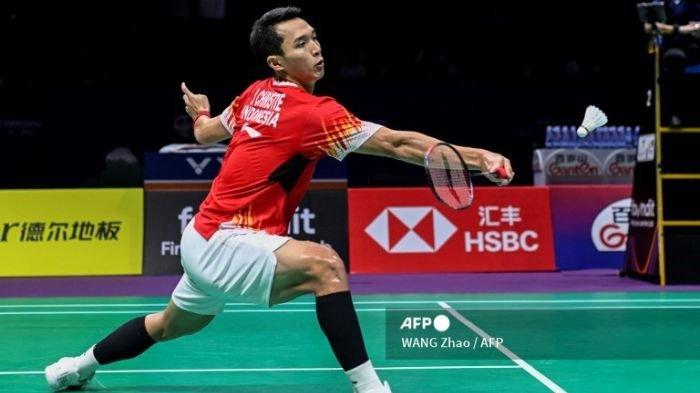 Jonatan Christie saat Melawan Wang Tzu Wei pada Semi-Final Tunggal Putra Thomas and Uber Cup badminton 2024