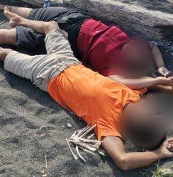 Dua mayat ditemukan di pesisir pantai Gunaksa, di Kecamatan Dawan, Klungkung, Jumat sore (12/1/2023).