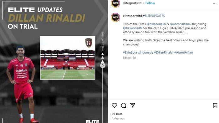 Dua pemain trial ke Bali United, salah satunya striker Timnas Indonesia
