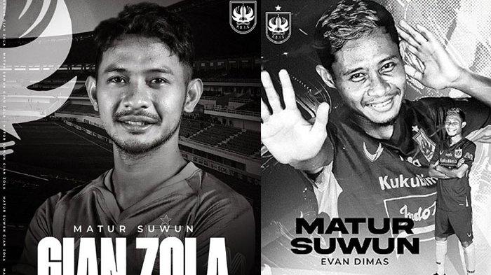 Gian Zola (kiri) dan Evan Dimas resmi hengkang dari PSIS Semarang di bursa transfer Liga 1 2024. Gerbong Eksodus PSIS di Bursa Transfer Liga 1 2024: Zola Susul Evan, Ini Daftar 4 Pemain Kans Out.