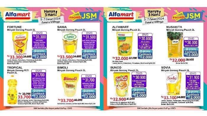 HARGA Minyak Goreng 5-7 Januari 2024 di Alfamart.
