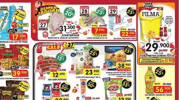 Harga minyak goreng Filma 2L di Superindo kini hanya Rp 29.900 selama periode promo hingga 29 September 2024.