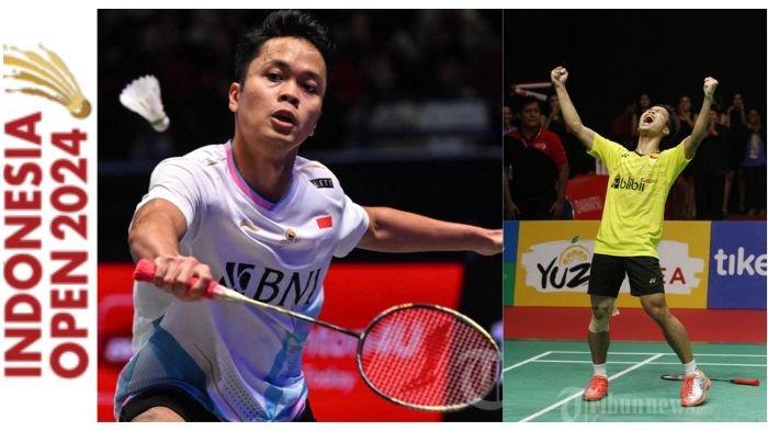 Hasil Pertandingan Bulu Tangkis Indonesia Open 2024: Kesempatan Tinggi Ginting Menang vs Nishimoto