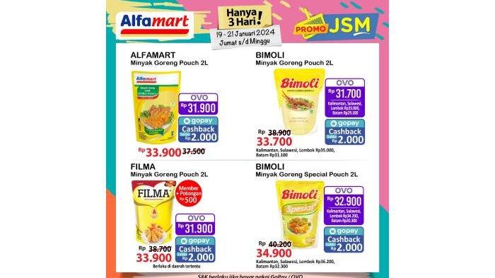Katalog Promo Minyak Goreng di JSM Alfamart 19-21 Januari 2024.